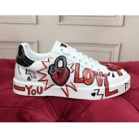 Top Quality Dolce Gabbana New Dglimited Portofino Love Lock Sneakers 120165