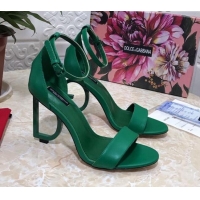 Good Quality Dolce&Gabbana Matte Calfskin Sandals with DG Heel 10.5cm 011252 Green