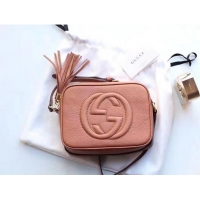 Promotional Gucci Soho Calfskin Leather Disco Bag 308364 Rose Beige