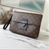 Good Product Louis Vuitton Original Monogram Canvas Zipper Clutch bag M80560 Black