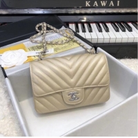 Top Design Chanel Small Classic Handbag Grained Calfskin & silver-Tone Metal A69900 Gold