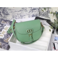 Inexpensive SMALL DIOR BOBBY BAG Box Calfskin M9317U Green