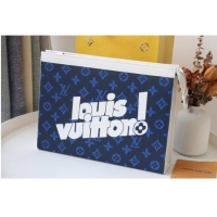 Well Crafted Louis Vuitton POCHETTE VOYAGE MM M61692 BLUE