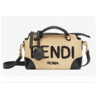 Spot Bulk FENDI Braided Straw Bag F1578 Black