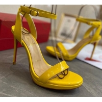 Top Design Christian Louboutin Calfskin Sandals 10cm 070582 Yellow 2021