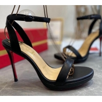 Unique Style Christian Louboutin Calfskin Sandals 10cm 070582 Black 2021