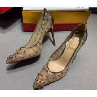 Grade Quality Christian Louboutin Stud Mesh 8.5cm Pumps 070589 2021