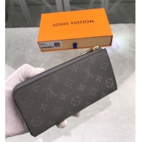 Shop Grade Louis Vuitton Monogram Titanium Cosmos Canvas Mens ZIPPY WALLET M63237 Gray