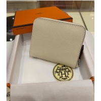 Grade Quality Hermes Constance Wallets espom leather H2298 White