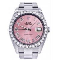 Inexpensive Rolex Watch Datejust 36mm Oystersteel and Silver Band RX5896 White Mother Pearl