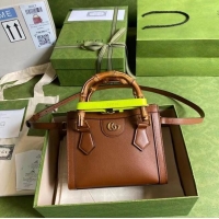 Famous Brand Gucci Diana mini tote bag 655661 Brown