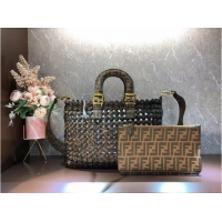 New Release Creation Fendi Weave Bag F6501 Brown