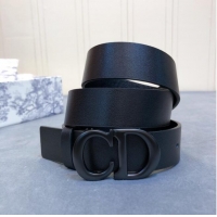 ​Original Cheap Dior Calf Leather Belt 35MM 2659 black