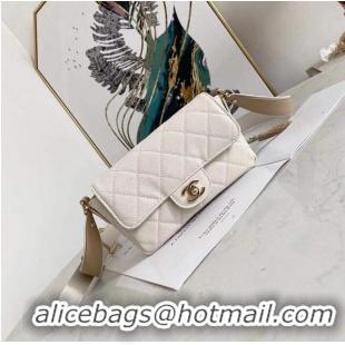 Reasonable Price Chanel Shoulder Flap Bag Original leather AS3659 White