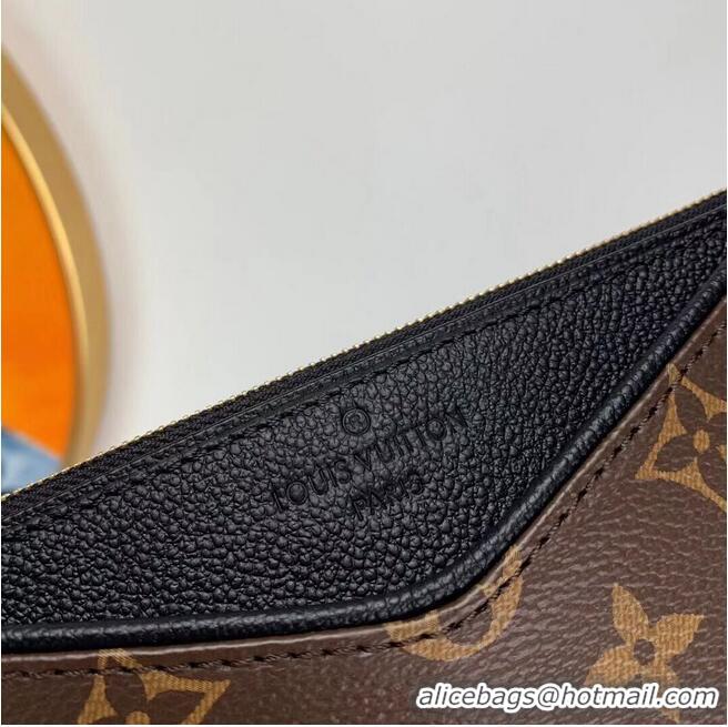 Top Quality Louis Vuitton Monogram Canvas PALLAS Clutch Original Leather M41638 Black