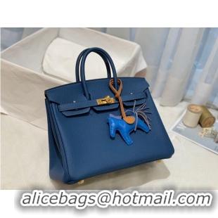 Good Product Hermes Birkin 25CM Togo Bag Original Leather H25E Dark Blue