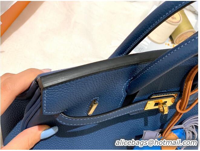 Good Product Hermes Birkin 25CM Togo Bag Original Leather H25E Dark Blue