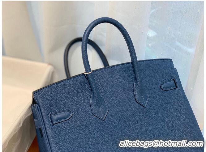 Good Product Hermes Birkin 25CM Togo Bag Original Leather H25E Dark Blue