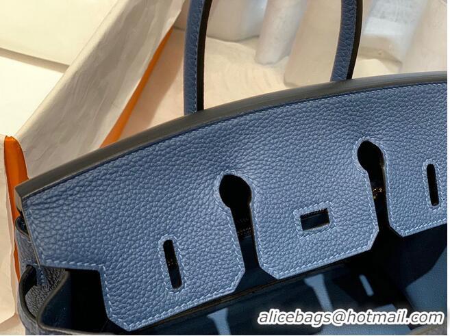 Good Product Hermes Birkin 25CM Togo Bag Original Leather H25E Dark Blue