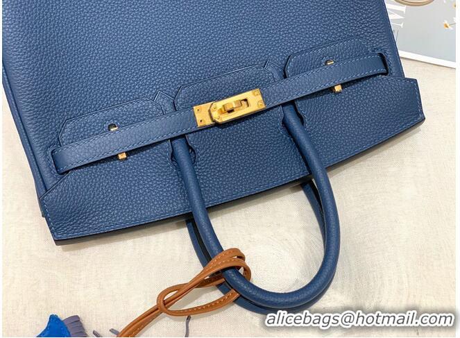 Good Product Hermes Birkin 25CM Togo Bag Original Leather H25E Dark Blue