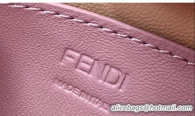 Discount Fendi Leather Nano Pico Peekaboo Bag Charm FD8385 Lilac Pink 2021