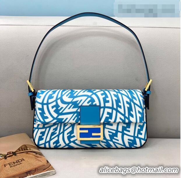 Promotional Fendi Baguette 1997 Medium FF Vertigo Bag FD8378 Blue 2021