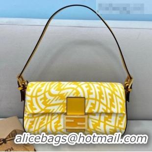 Traditional Discount Fendi Baguette 1997 Medium FF Vertigo Bag FD8378 Yellow 2021