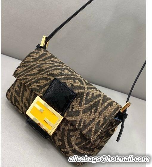 Super Quality Fendi Baguette 1997 Mini FF Vertigo Bag F08378 Brown 2021