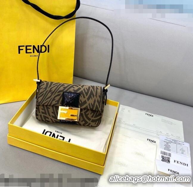 Super Quality Fendi Baguette 1997 Mini FF Vertigo Bag F08378 Brown 2021