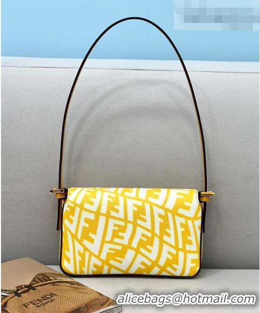 Reasonable Price Fendi Baguette 1997 Mini FF Vertigo Bag F08378 Yellow 2021