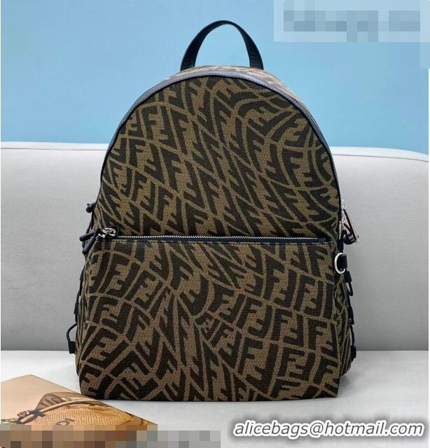 Super Quality Fendi Backpack FF Vertigo Backpack FD8387 Brown 2021