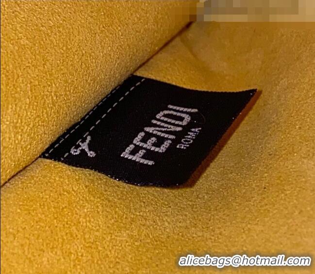 Promotional Fendi Small Peekaboo ISeeU Bag in Stitching Full Grain Leather FD0201 Yellow 2021