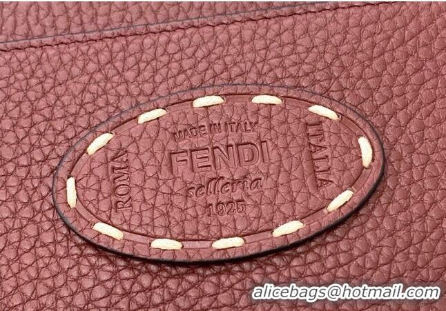 New Fashion Fendi Medium Peekaboo ISeeU Bag in Stitching Full Grain Leather FD0203 Brown 2021