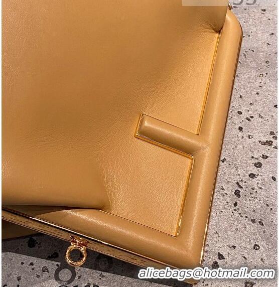 Good Product Fendi First Medium Leather Bag Caramel 80018L Apricot 2021