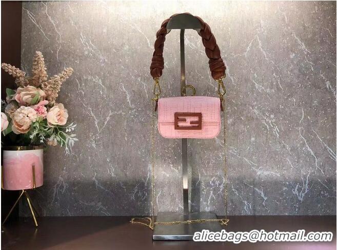 Reasonable Price Fendi mini BAGUETTE cotton bag F6550 pink