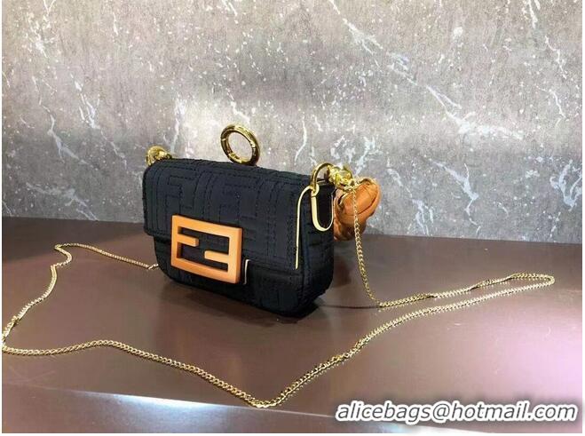 Super Quality Fendi mini BAGUETTE cotton bag F6550 black