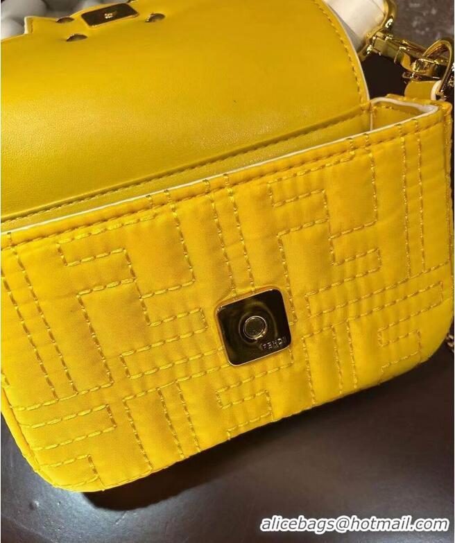 Buy Fashionable Fendi mini BAGUETTE cotton bag F6550 yellow