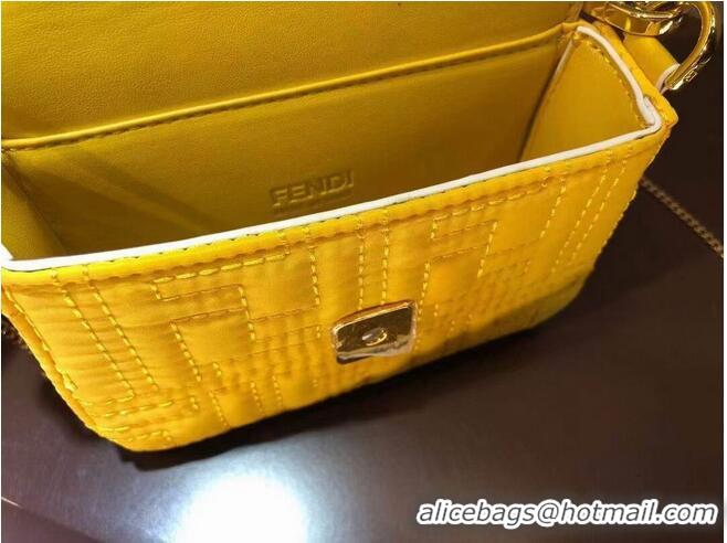 Buy Fashionable Fendi mini BAGUETTE cotton bag F6550 yellow