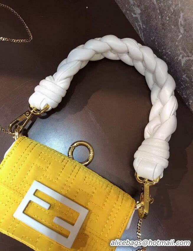 Buy Fashionable Fendi mini BAGUETTE cotton bag F6550 yellow