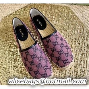 Best Product Gucci GG Canvas Espadrilles 050671 Purple 2021