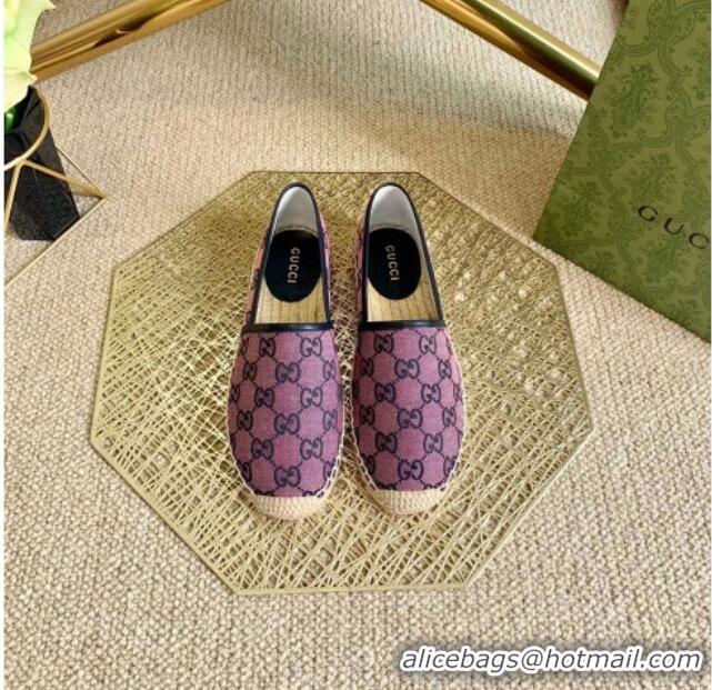 Best Product Gucci GG Canvas Espadrilles 050671 Purple 2021