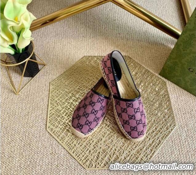 Best Product Gucci GG Canvas Espadrilles 050671 Purple 2021