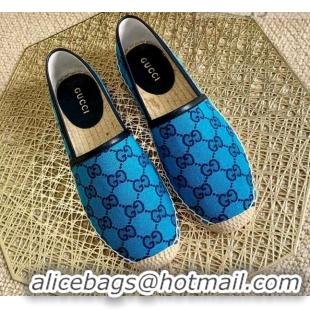 Custom Gucci GG Canvas Espadrilles 050672 Blue 2021