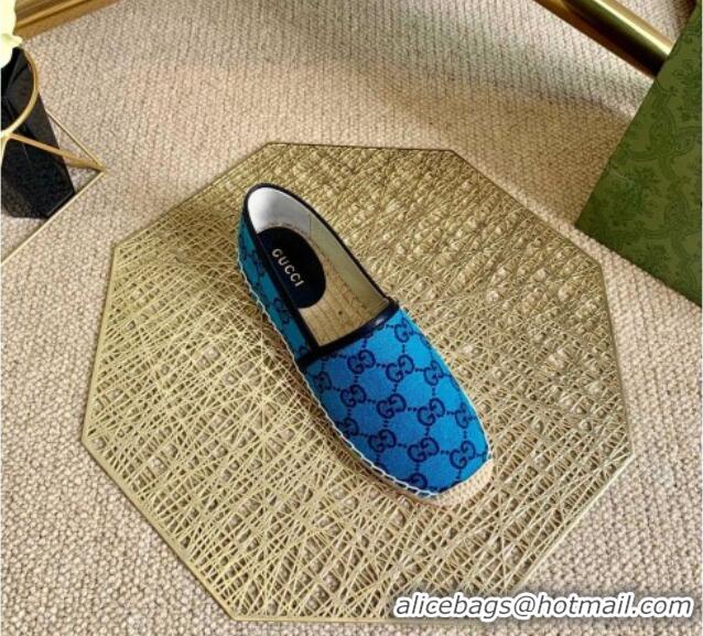 Custom Gucci GG Canvas Espadrilles 050672 Blue 2021