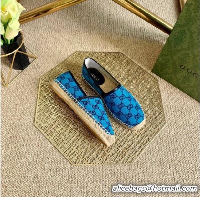 Custom Gucci GG Canvas Espadrilles 050672 Blue 2021