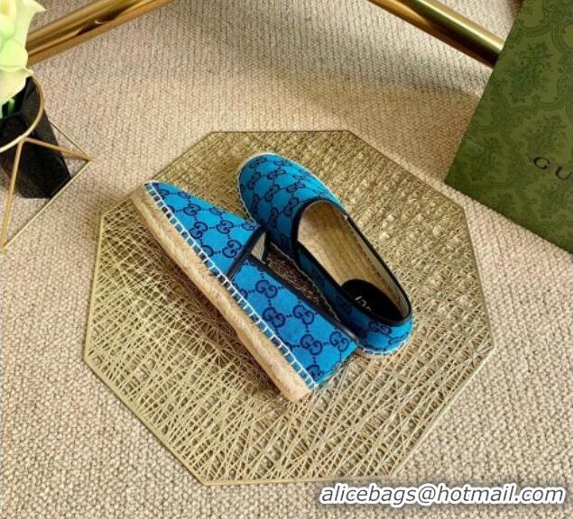 Custom Gucci GG Canvas Espadrilles 050672 Blue 2021