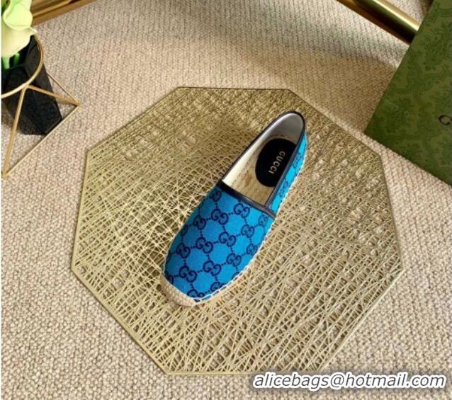 Custom Gucci GG Canvas Espadrilles 050672 Blue 2021