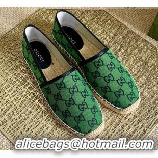 Pretty Style Gucci GG Canvas Espadrilles 050673 Green 2021