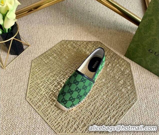 Pretty Style Gucci GG Canvas Espadrilles 050673 Green 2021