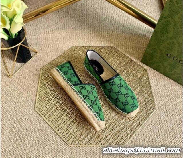 Pretty Style Gucci GG Canvas Espadrilles 050673 Green 2021